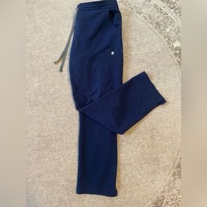 Figs Yola skinny scrub pants petite medium navy